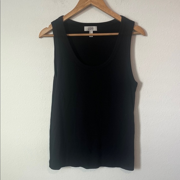 COS Black Ribbed Tank Top - Picture 2 of 4